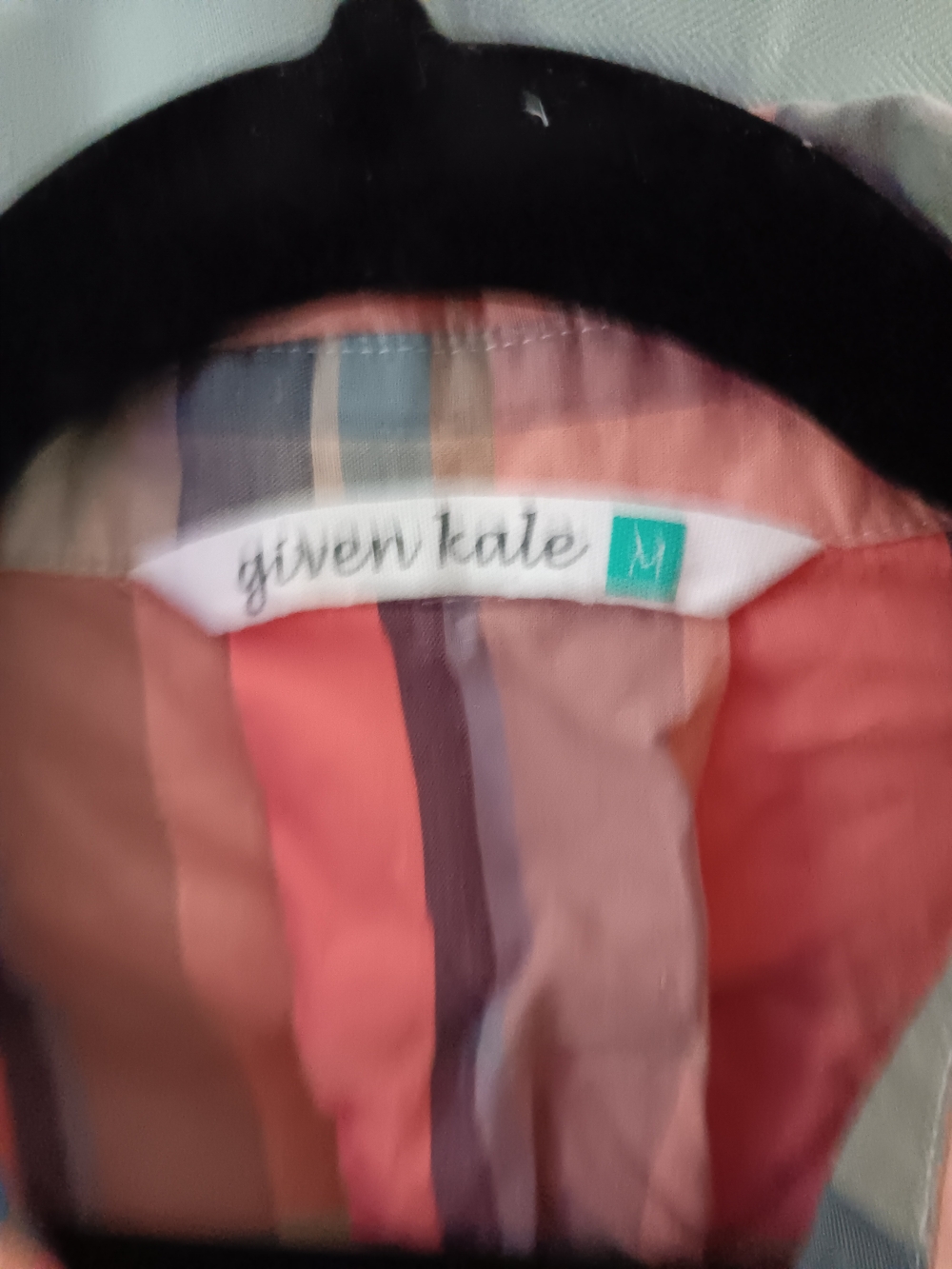 Given Kate Women's Striped Button-Down Shirt in Coral Multi